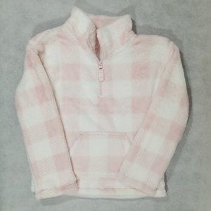 Jumping Beans Girls Size 4 Pink Quarter Zip Pullover Sweatshirt Jacket NWT